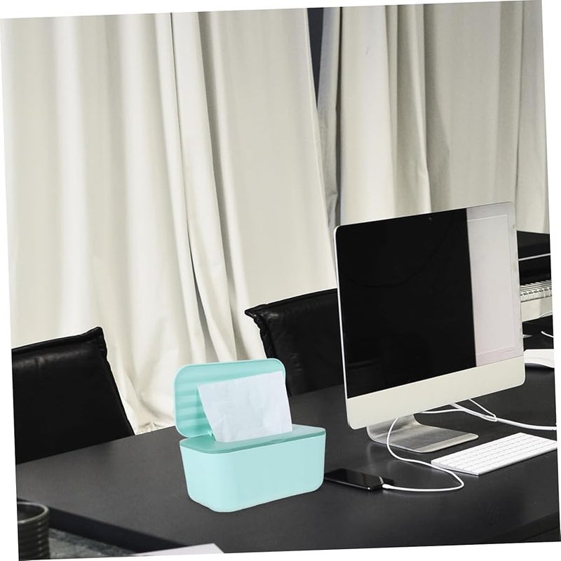 غطاء صندوق المناديل المستطيل ذو الاستخدام المزدوج تصميم قابل للتعليق على الحائط أو للاستخدام على الطاولة للمكتب وغرفة المعيشة - Image 4